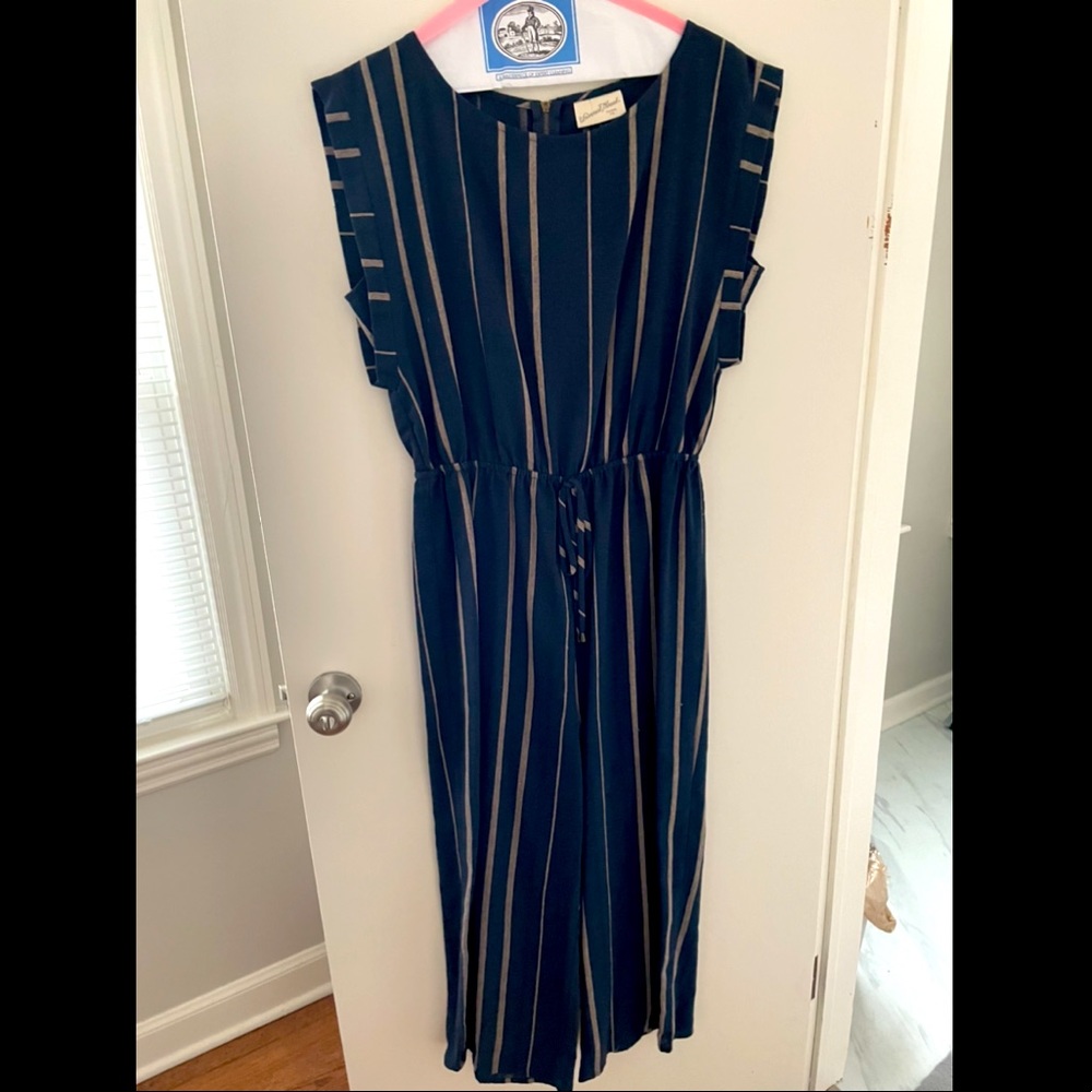 Striped Linen Jumpsuit